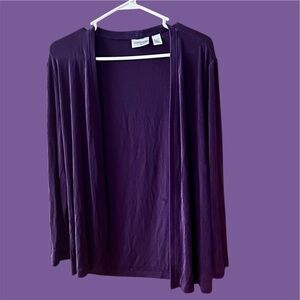 Chico's Deep Purple Cardigan Size 1